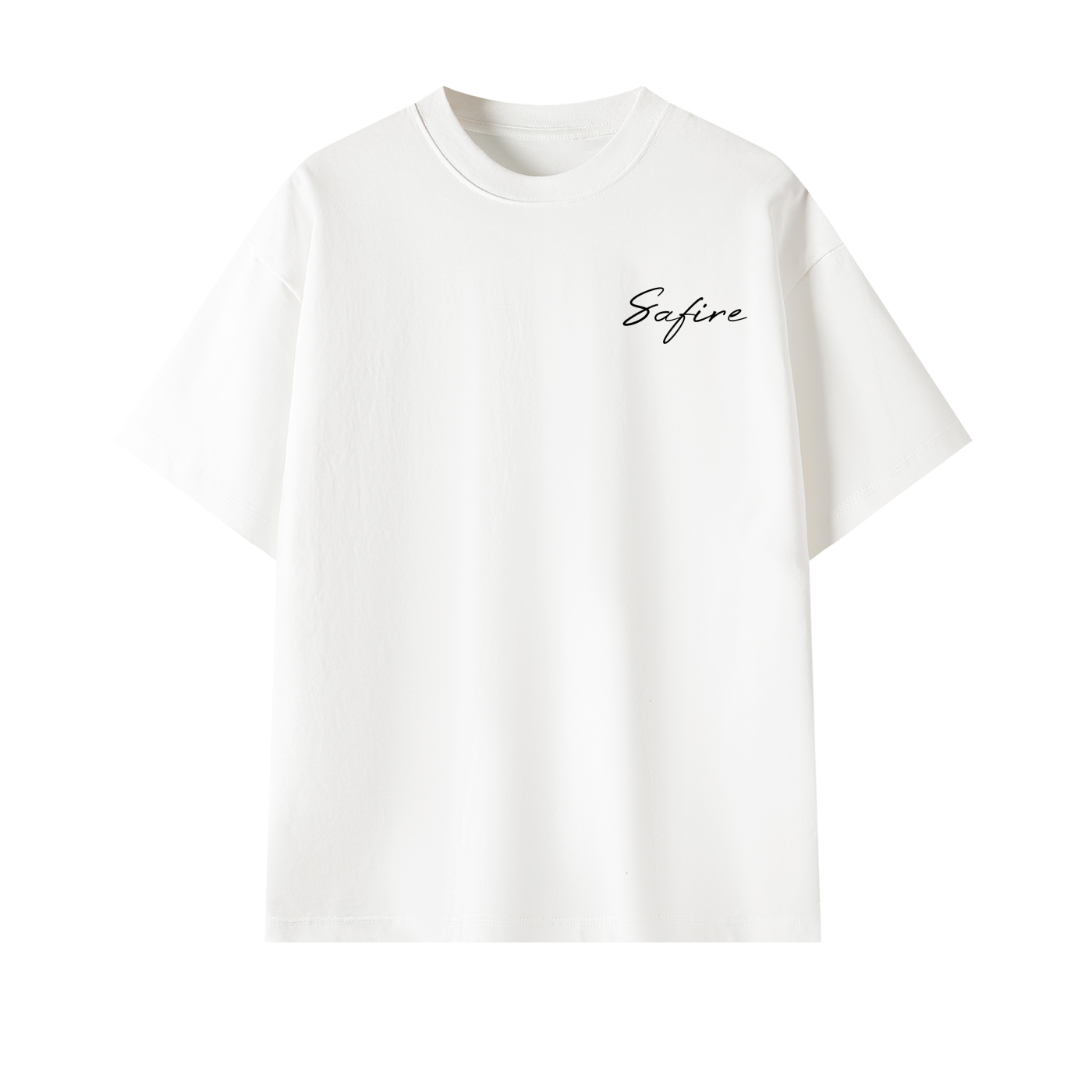 White Safire Grid Tee